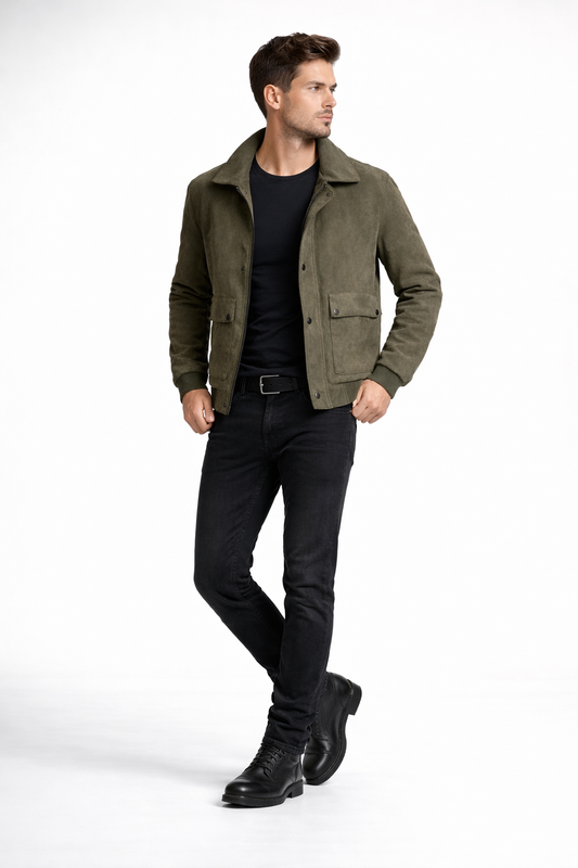 Suede jacket for men