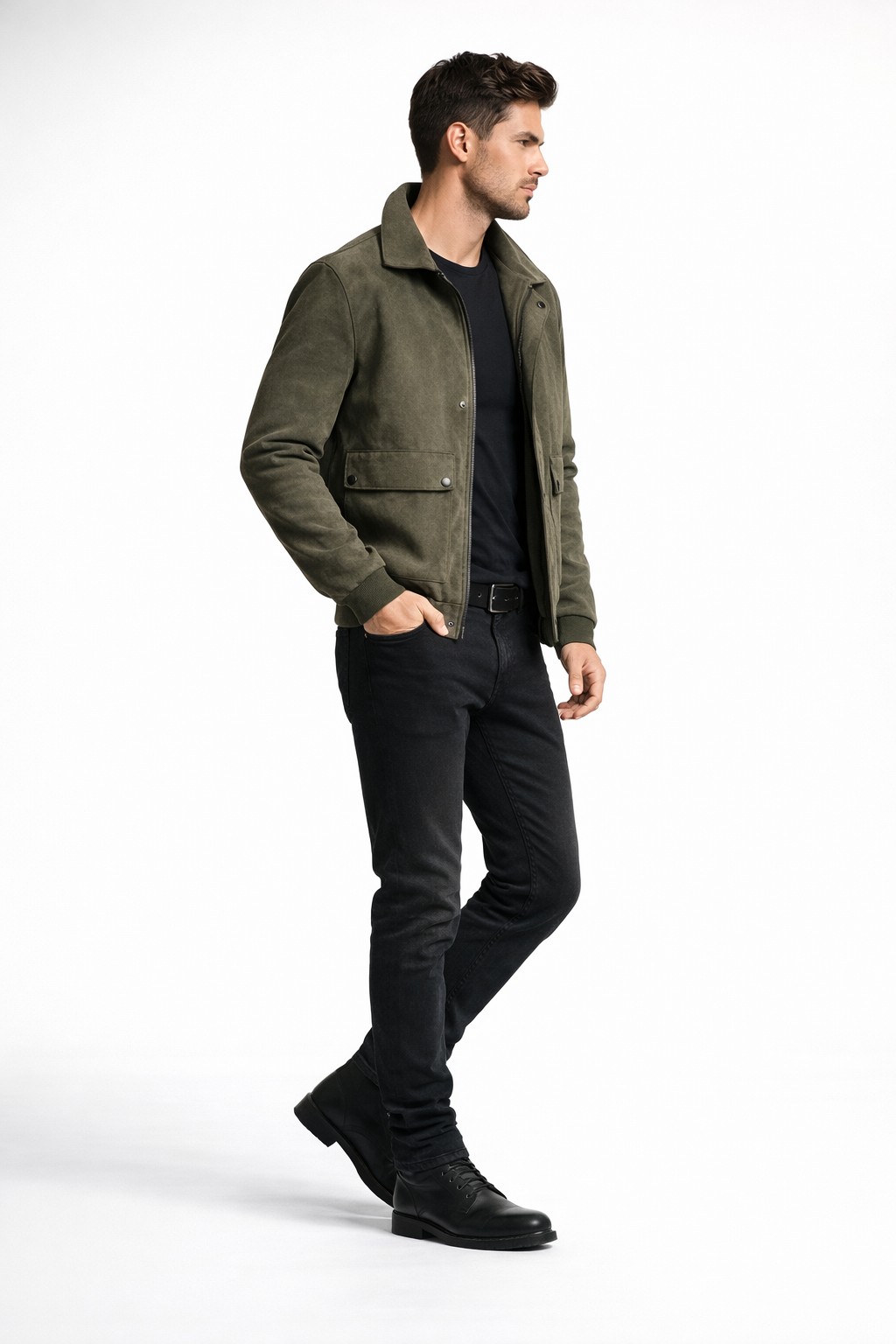 Suede jacket for men